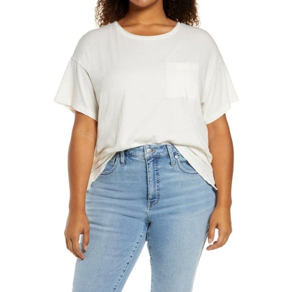 Madewell | Tops | Madewell Softfade Cotton Oversized Pocket Tee | Poshmark